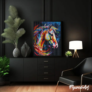 Diamond Painting - Caballo Abstracto Colorido