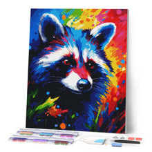 Cargar imagen en el visor de la galería, Diamond Painting - Mapache Abstracto Colorido