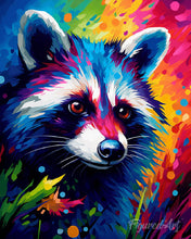 Cargar imagen en el visor de la galería, Diamond Painting - Mapache Abstracto Colorido