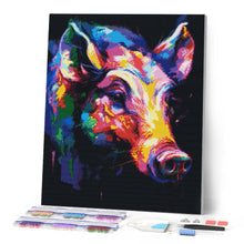 Cargar imagen en el visor de la galería, Diamond Painting - Jabalí Abstracto Colorido