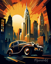 Cargar imagen en el visor de la galería, Diamond Painting - Coche Art Deco en Nueva York