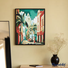 Cargar imagen en el visor de la galería, Diamond Painting - Cuba Art Deco 40x50cm con bastidor montado