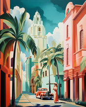 Cargar imagen en el visor de la galería, Diamond Painting - Diamond Painting - Cuba Art Deco 40x50cm con bastidor montado