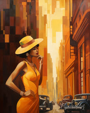 Cargar imagen en el visor de la galería, Diamond Painting - Mujer Art Deco en la ciudad