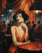 Cargar imagen en el visor de la galería, Diamond Painting - Mujer Art Deco en el club