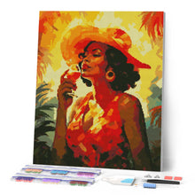 Cargar imagen en el visor de la galería, Diamond Painting - Mujer Art Deco con una copa