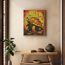 Cargar imagen en el visor de la galería, Diamond Painting - Tortuga Art Deco 40x50cm con bastidor montado