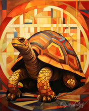 Cargar imagen en el visor de la galería, Diamond Painting - Diamond Painting - Tortuga Art Deco 40x50cm con bastidor montado