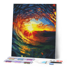 Cargar imagen en el visor de la galería, Diamond Painting - La Ola y el Atardecer