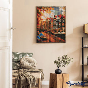 Diamond Painting - Sol en Ámsterdam 40x50cm con bastidor montado