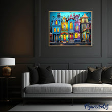 Cargar imagen en el visor de la galería, Diamond Painting - Casas Góticas Coloridas