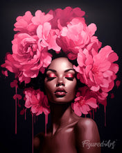Cargar imagen en el visor de la galería, Diamond Painting - Dama con Cabello de Peonías