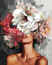 Cargar imagen en el visor de la galería, Diamond Painting - Diamond Painting - Belleza Detrás de las Flores 40x50cm con bastidor montado