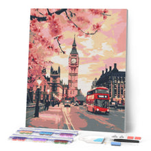Cargar imagen en el visor de la galería, Diamond Painting - Londres en Flor 40x50cm con bastidor montado
