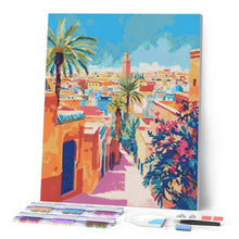 Cargar imagen en el visor de la galería, Diamond Painting - Marrakech Marruecos 40x50cm con bastidor montado
