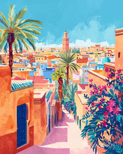 Cargar imagen en el visor de la galería, Diamond Painting - Diamond Painting - Marrakech Marruecos 40x50cm con bastidor montado