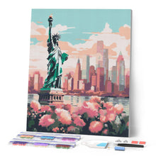 Cargar imagen en el visor de la galería, Diamond Painting - Nueva York en Flor 40x50cm con bastidor montado