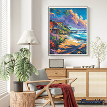 Cargar imagen en el visor de la galería, Diamond Painting - Casas en la playa 40x50cm con bastidor montado