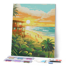 Cargar imagen en el visor de la galería, Diamond Painting - Club de playa al atardecer