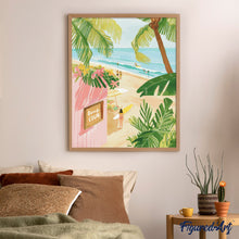 Cargar imagen en el visor de la galería, Diamond Painting - Club de playa 40x50cm con bastidor montado