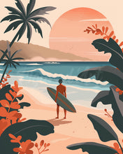 Cargar imagen en el visor de la galería, Diamond Painting - Diamond Painting - Olas en la tarde 40x50cm con bastidor montado