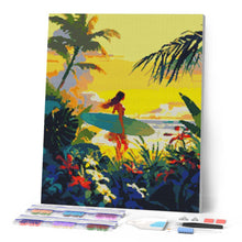 Cargar imagen en el visor de la galería, Diamond Painting - Surfista al atardecer