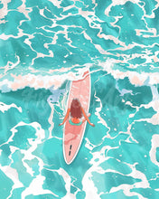 Cargar imagen en el visor de la galería, Diamond Painting - Diamond Painting - Chica entre las olas 40x50cm con bastidor montado