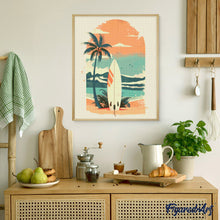 Cargar imagen en el visor de la galería, Diamond Painting - Tabla de surf en la playa