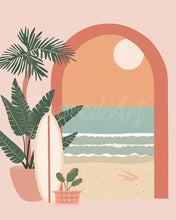 Cargar imagen en el visor de la galería, Diamond Painting - Diamond Painting - Arco hacia el mar 40x50cm con bastidor montado