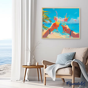 Diamond Painting - Brindis en la playa