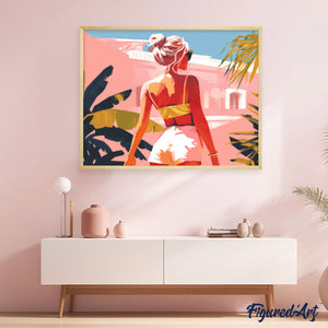 Diamond Painting - Paseo de verano 40x50cm con bastidor montado