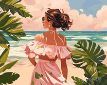 Cargar imagen en el visor de la galería, Diamond Painting - Linda chica junto al mar