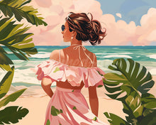 Cargar imagen en el visor de la galería, Diamond Painting - Linda chica junto al mar