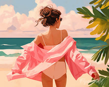 Cargar imagen en el visor de la galería, Diamond Painting - Diamond Painting - Disfruta de la playa 40x50cm con bastidor montado