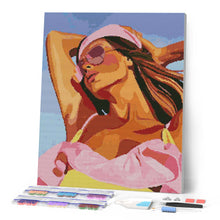 Cargar imagen en el visor de la galería, Diamond Painting - Chica besada por el sol