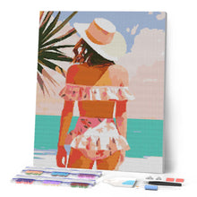 Cargar imagen en el visor de la galería, Diamond Painting - Belleza de verano 40x50cm con bastidor montado