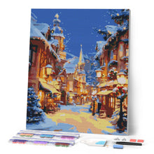 Cargar imagen en el visor de la galería, Diamond Painting - Pueblo navideño iluminado