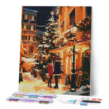 Cargar imagen en el visor de la galería, Diamond Painting - Pareja navideña en la ciudad