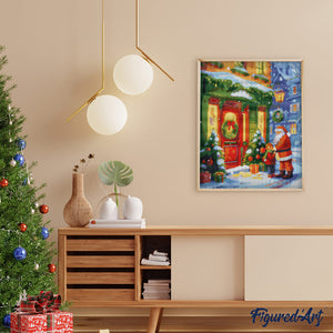 Diamond Painting - Saludo de Santa 40x50cm con bastidor montado