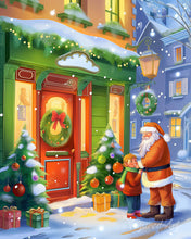 Cargar imagen en el visor de la galería, Diamond Painting - Diamond Painting - Saludo de Santa 40x50cm con bastidor montado