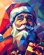 Cargar imagen en el visor de la galería, Diamond Painting - Papá Noel poligonal