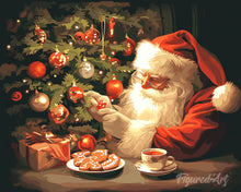 Cargar imagen en el visor de la galería, Diamond Painting - Diamond Painting - Noche alegre de Papá Noel 40x50cm con bastidor montado