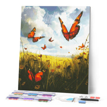 Cargar imagen en el visor de la galería, Diamond Painting - Mariposas pequeñas tortugas revoloteando