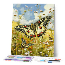 Cargar imagen en el visor de la galería, Diamond Painting - Mariposa Proserpina y Flores Silvestres 40x50cm con bastidor montado