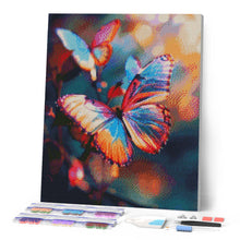 Cargar imagen en el visor de la galería, Diamond Painting - Mariposas Vibrantes 40x50cm con bastidor montado