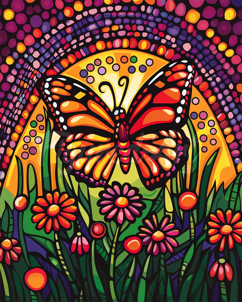 Diamond Painting - Mariposa Mosaico