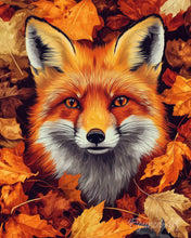 Cargar imagen en el visor de la galería, Diamond Painting - Zorro en las hojas de otoño