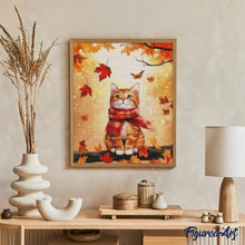 Cargar imagen en el visor de la galería, Diamond Painting - Gato acogedor de otoño