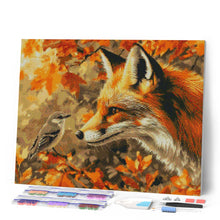 Cargar imagen en el visor de la galería, Diamond Painting - Zorro y pájaro en otoño