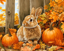 Cargar imagen en el visor de la galería, Diamond Painting - Conejo y calabazas